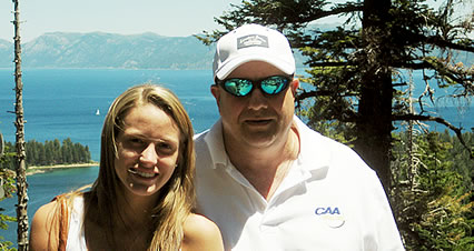 Paul Lucas with his daughter Sarah Lake Tahoe, CA July 2, 2010